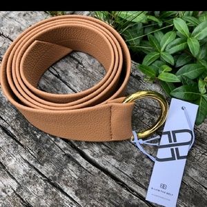 B-Low the Belt Camel Brown & Gold Belt